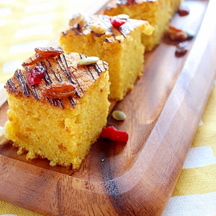 ほくふわっ パンプキンフィナンシェケーキ レシピ 作り方 By Minohoppe 楽天レシピ